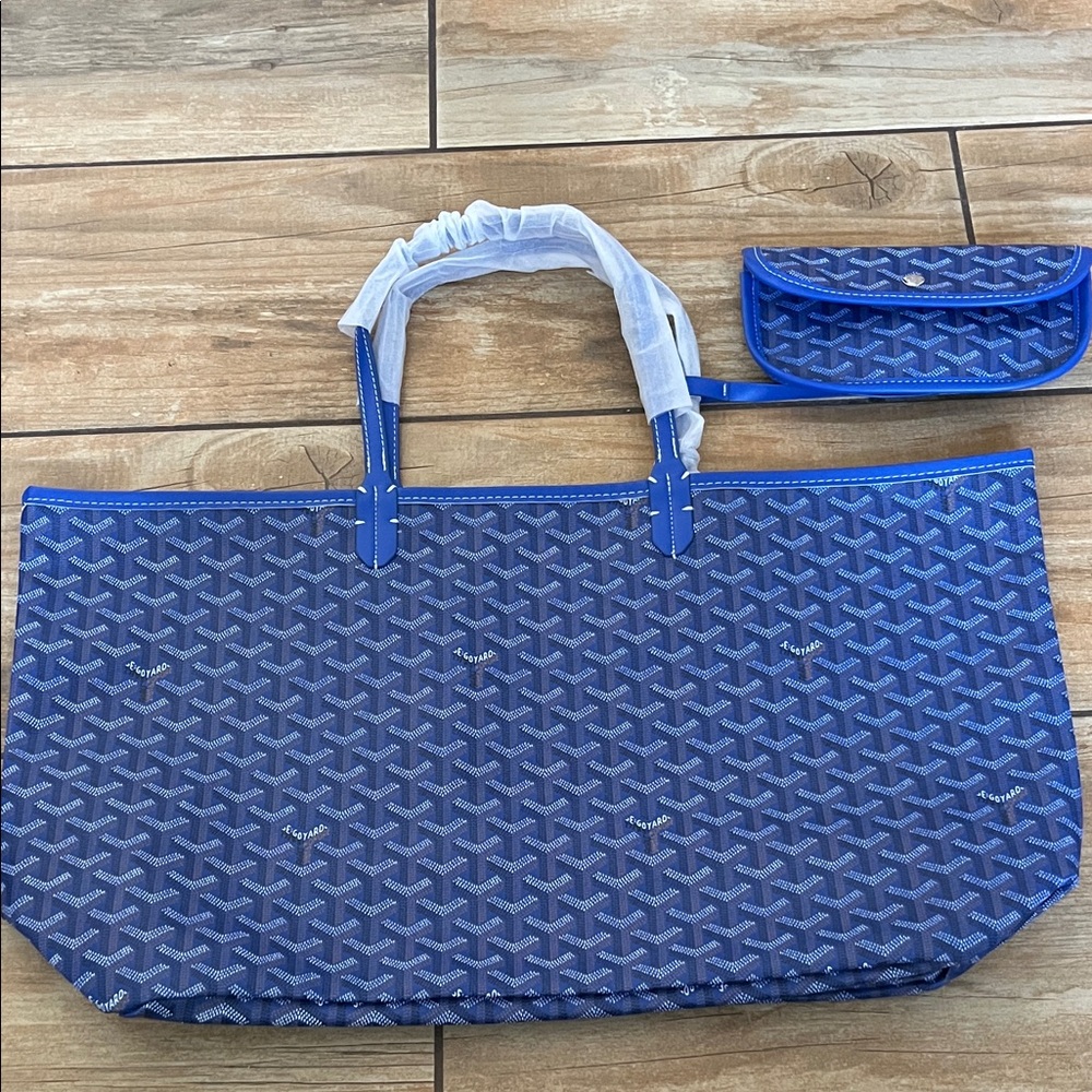 Blue Patterned Tote Bag “Goyard” new